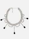 Sparkle Diamonds With Lack Stone Necklace