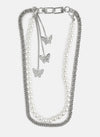 White Pearl Layered Jeans Chain