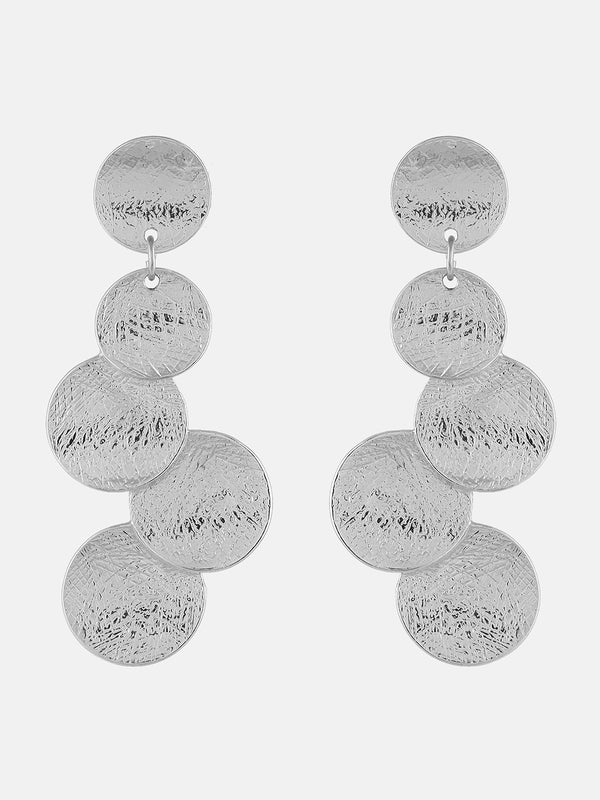 Metal Circular Cluster Earrings