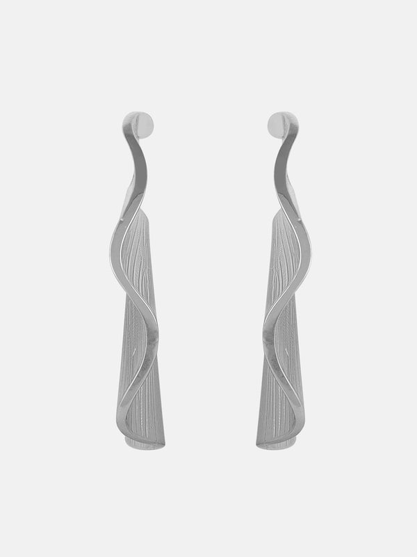 Textured Waves Hoops