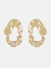 Gold Hammered Effect Earrings