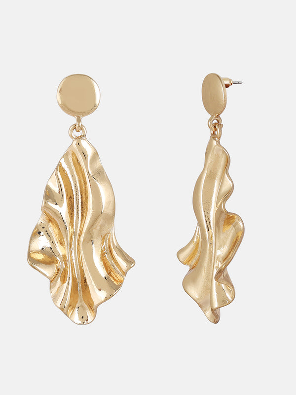 Gold Textured Earrings