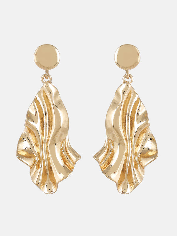 Gold Textured Earrings