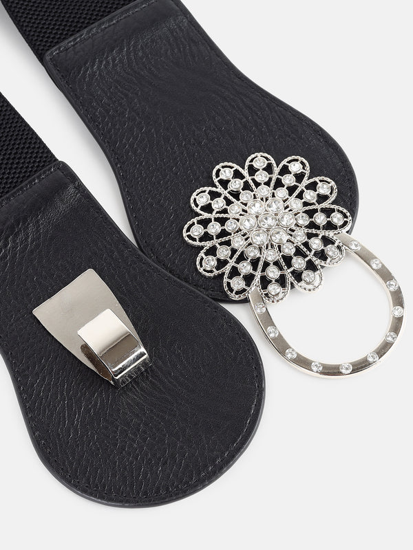 Embelised Flowery Buckle Belt