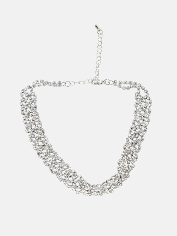 Sparkling Cluster Diamond Neck Choker