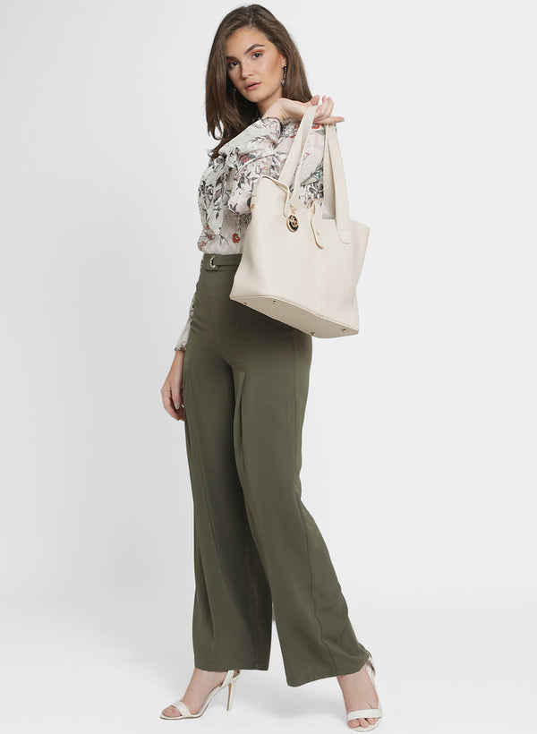 Cheryl Printed Pussy Bow Top