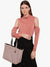 Kazo Mauve Solid Handbag And Pouch