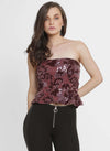 Caroline Velvet Sequin Off Shoulder Top