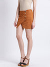 Caroline Fitted Wrap Mini Skirt