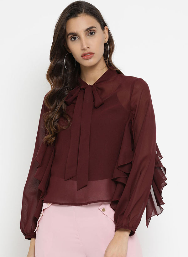 Extended Neckband Tie-Up Top