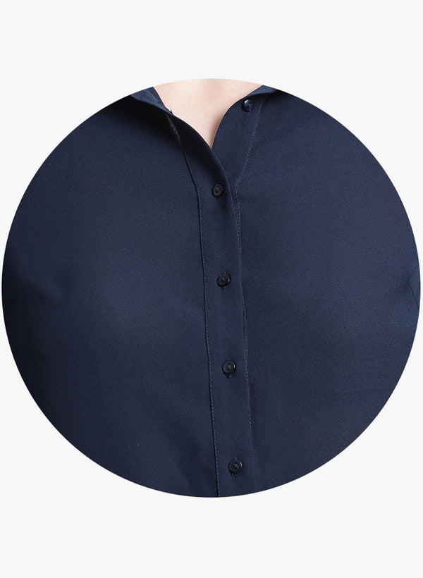 Collar Top With Smocking Sleeves