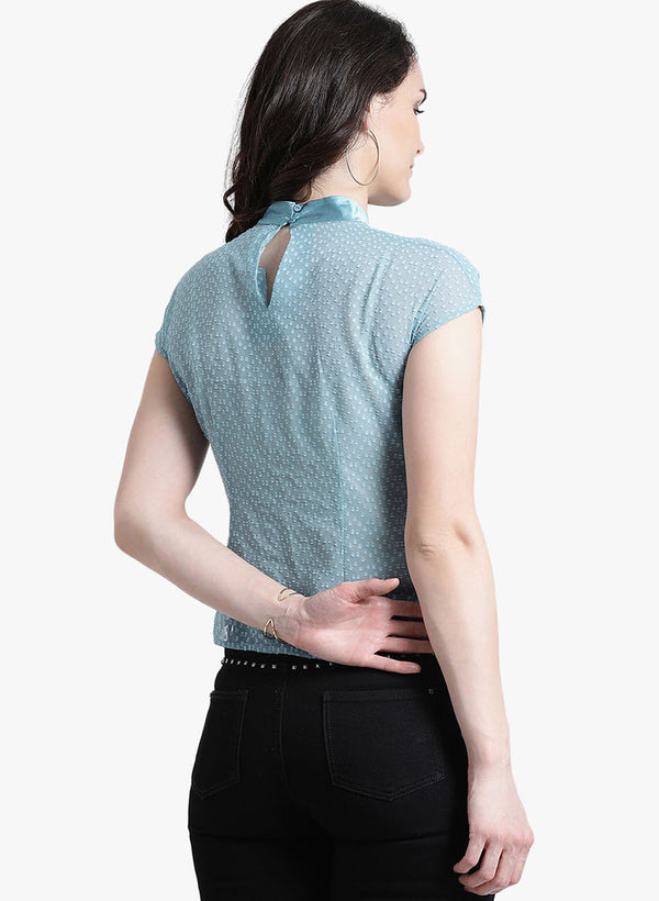 Dobby Top With Neck Band And Darts