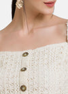 Crochet Top With Horn Buttons
