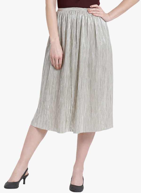 Pleated Midi Skirt