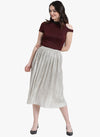 Pleated Midi Skirt