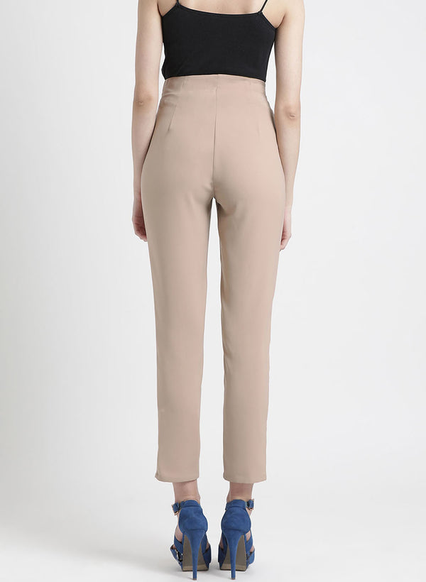 Trouser With Button Detailing In Front
