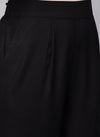 Black 3/4Th Semi Fitted Trouser