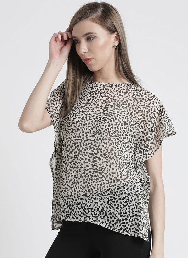 Leo Printed Loose Fit Top