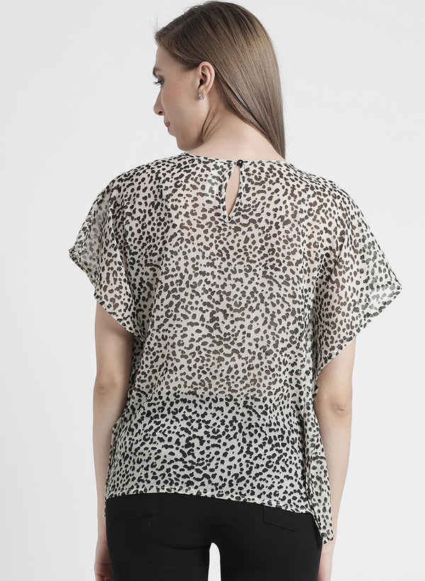 Leo Printed Loose Fit Top