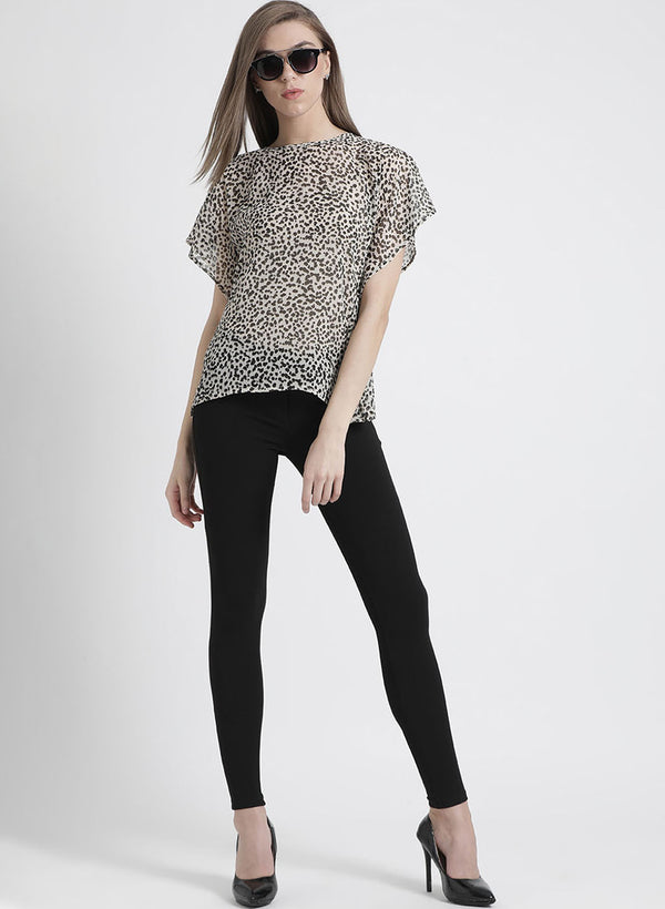 Leo Printed Loose Fit Top