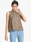 Halter Neck Printed Top