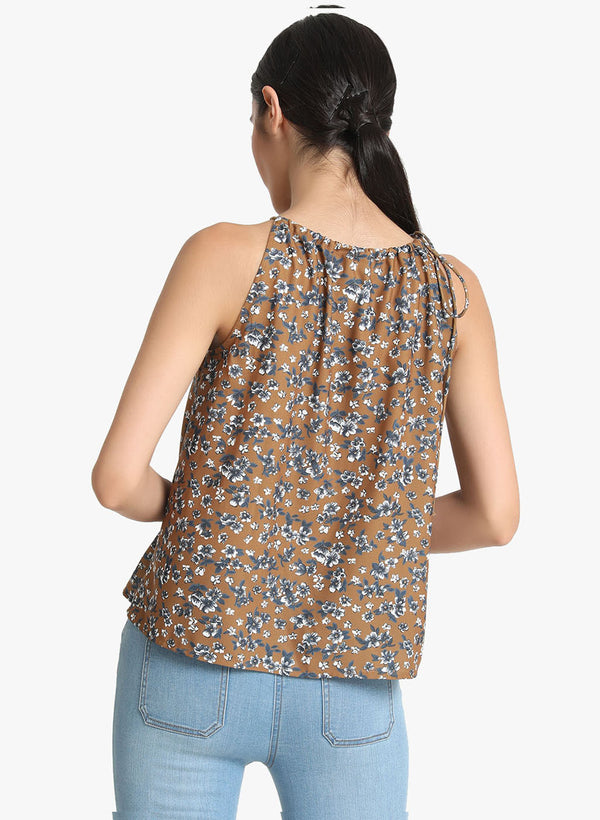 Halter Neck Printed Top