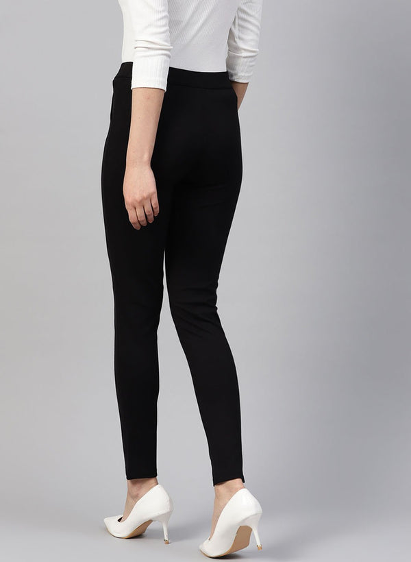 Jeggings With D-Ring Detail And Mock Pockets