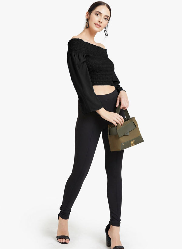 Smocked Off Shoulder Top