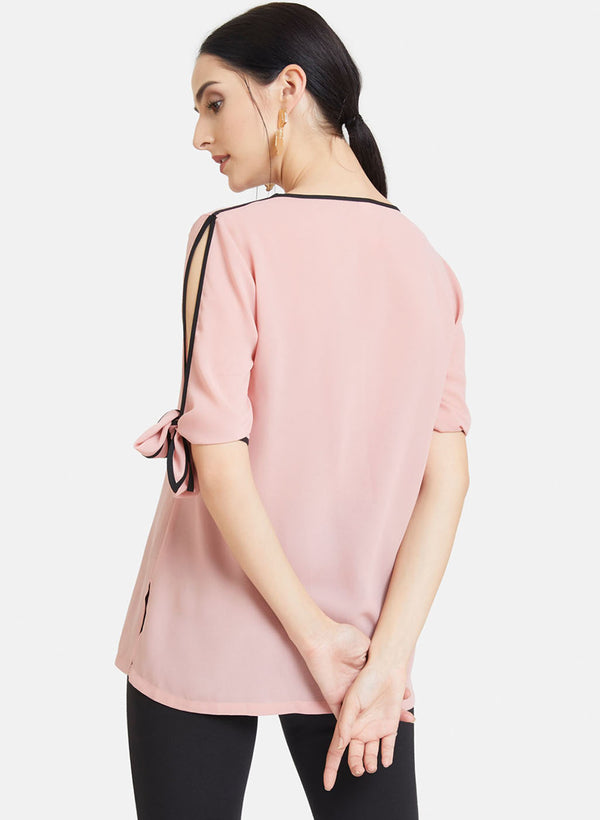 Top With Contrast Piping Detail