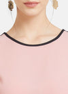 Top With Contrast Piping Detail
