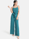 Strappy Jumpsuit With Waist Tie-Up