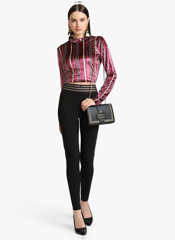 Lurex Wasitband Jegging