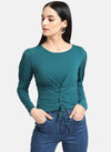Evergreen Eyelet Top