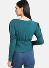 Evergreen Eyelet Top