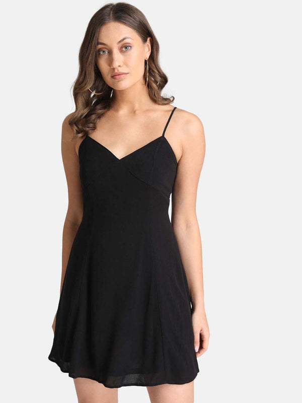 Sleeveless Mini Dress With A Self Tie