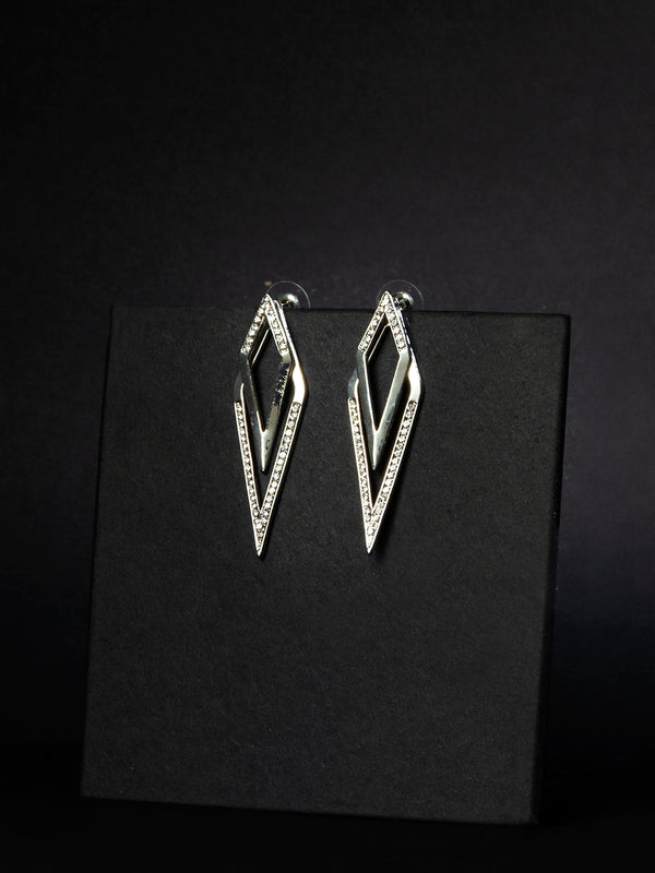 Studded Rhombus Earrings