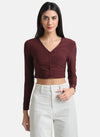 Stretchable Crop Top With Ruching