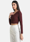 Stretchable Crop Top With Ruching
