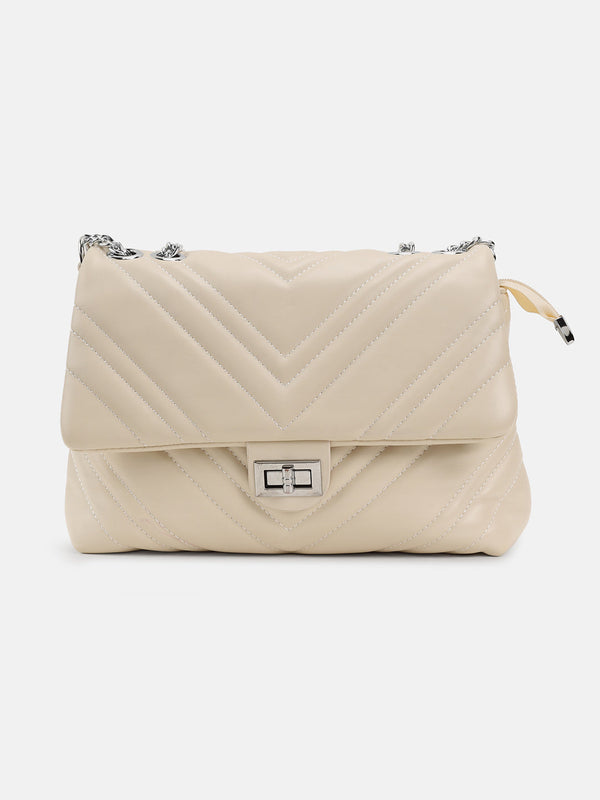 Shoulder Bag With Unique Quilted Exterior