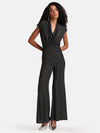 Wrap Jumpsuit With Shawl Collar