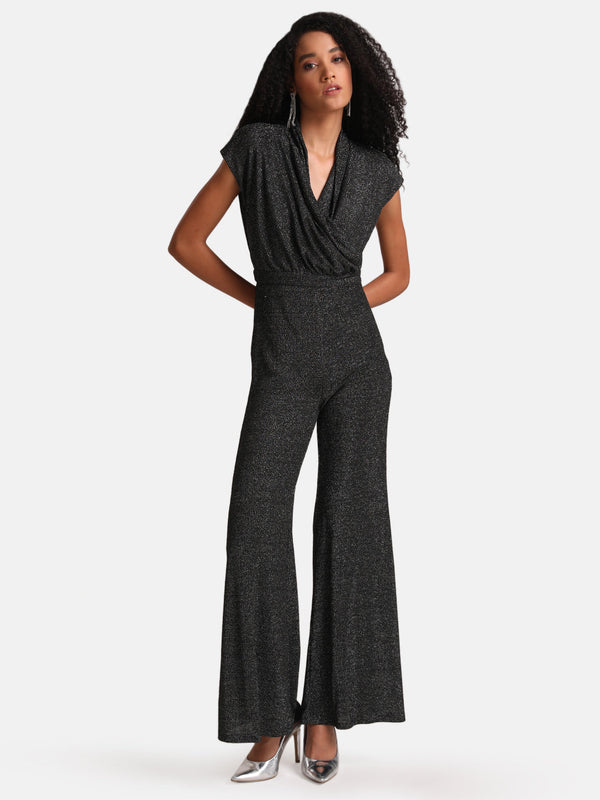 Wrap Jumpsuit With Shawl Collar