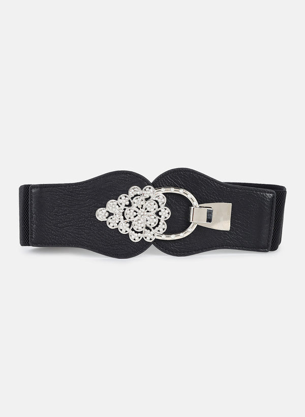 Embelised Flowery Buckle Belt