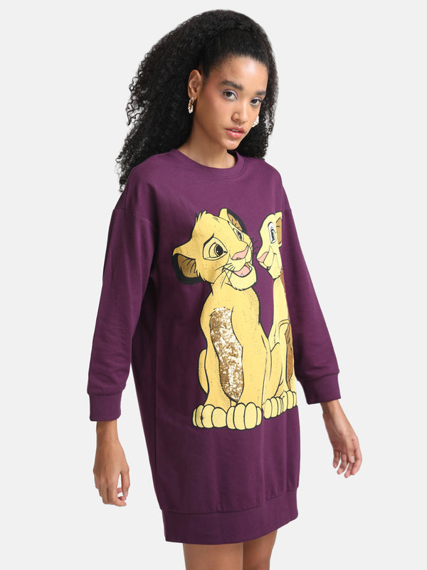 The Lion KingDisney Printed Sequin Sweat Dress