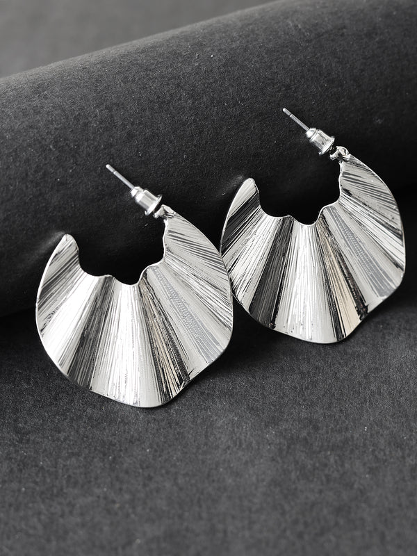 Textured Waves Hoops