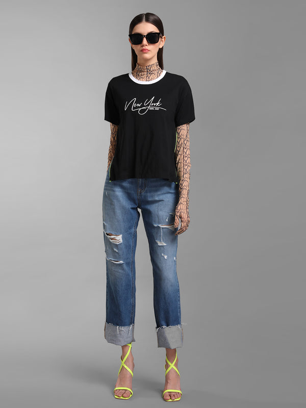 Printed Round Neck T-Shirt