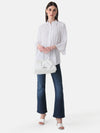 Pleated Shirt With Flared Sleeves