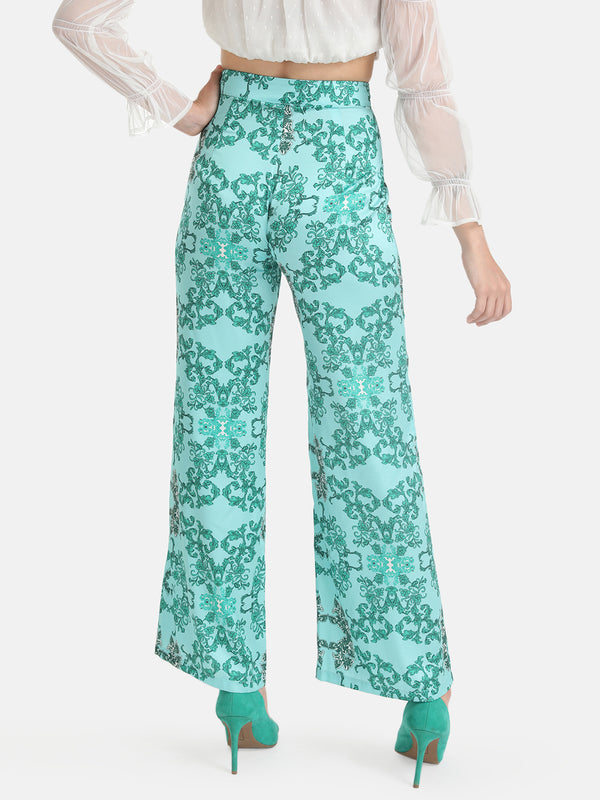 Flared Printed Pants