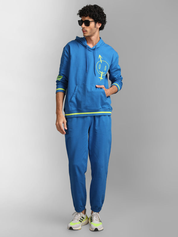 Printed Unisex Hoodie With Neon Rib