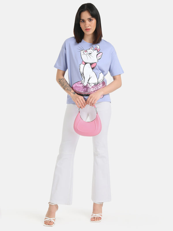 AristocratsDisney Printed T-Shirt With Sequin Work