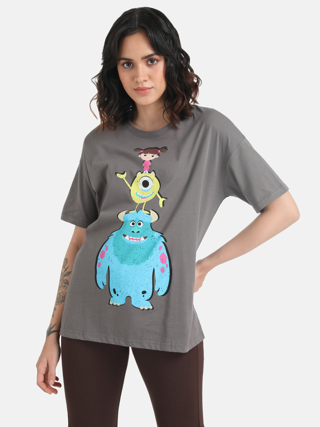 monsters inc costume shirt Monsters Inc Disney Printed Long T-Shirt With Sequin Work – KAZO